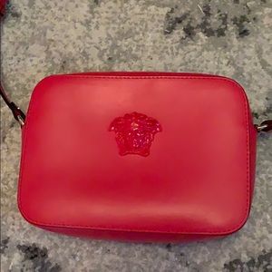 VERSACE PALAZZO CALF LEATHER SHOULDER BAG